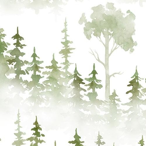Блэкаут с принтом «Туманный лес»